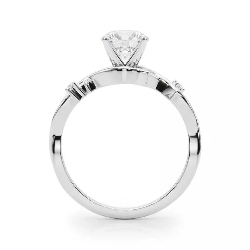 14k Gold Lab Diamond Vine Inspired Engagement Ring