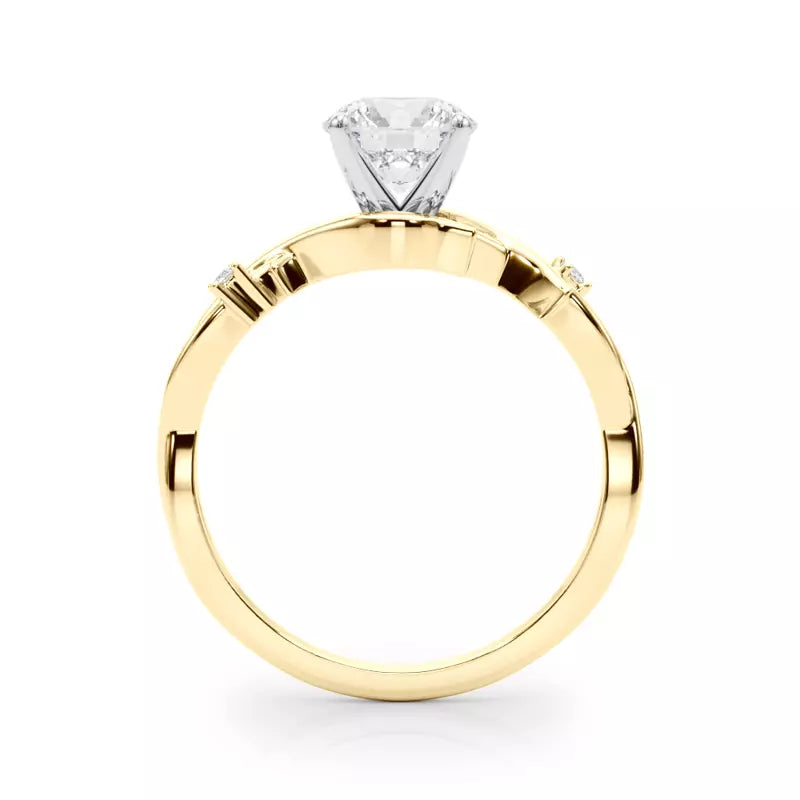 14k Gold Lab Diamond Vine Inspired Engagement Ring