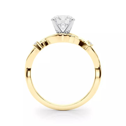 14k Gold Lab Diamond Vine Inspired Engagement Ring