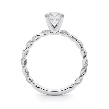 14k Gold Lab Diamond Twist Engagement Ring