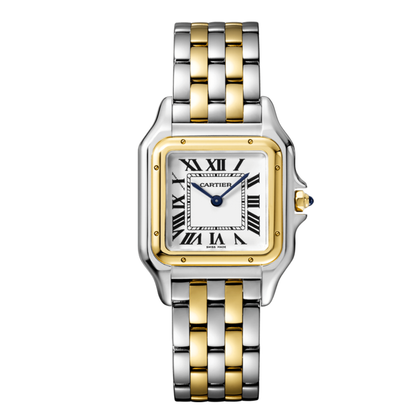 Panthère de Cartier, Yellow Gold & Steel, Medium -  White Dial W2PN0007
