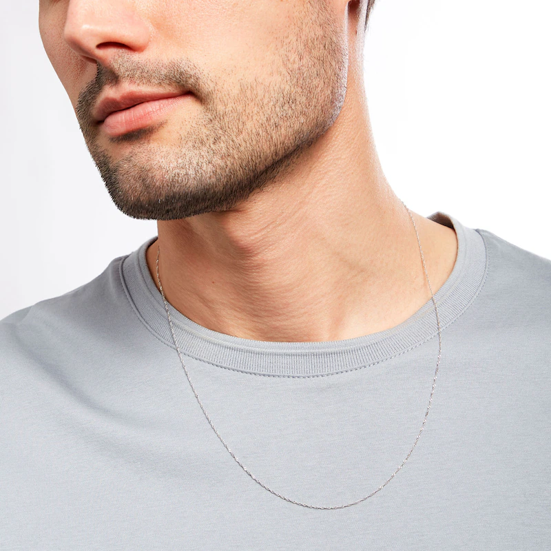 14k Gold 1mm Singapore Chain Necklace