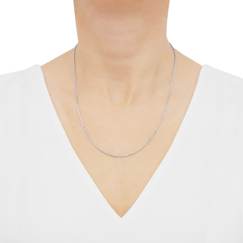 14k Gold 2.4mm Semi-Solid Round Rope Chain Necklace