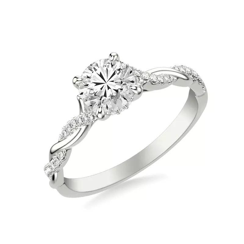 14k Gold Lab Diamond Twist Engagement Ring