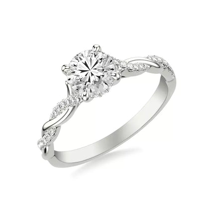 14k Gold Lab Diamond Twist Engagement Ring