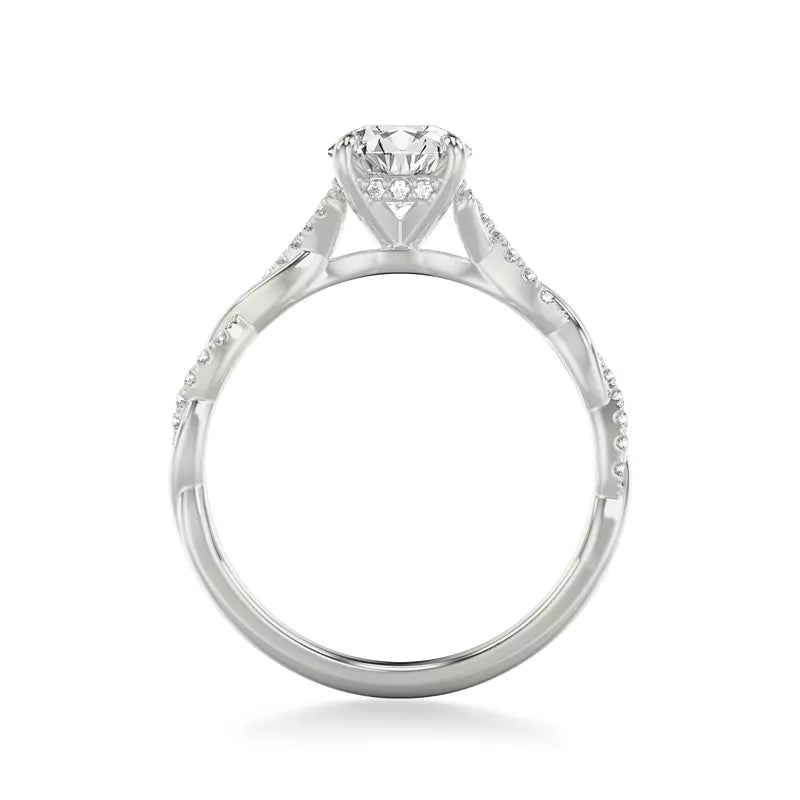 14k Gold Lab Diamond Twist Engagement Ring