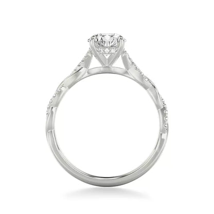 14k Gold Lab Diamond Twist Engagement Ring