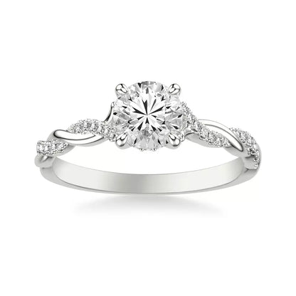 14k Gold Lab Diamond Twist Engagement Ring