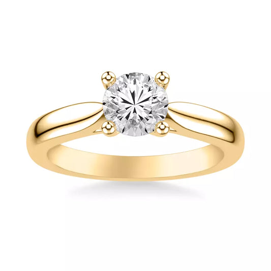 14k Gold Lab Diamond Solitaire Engagement Ring