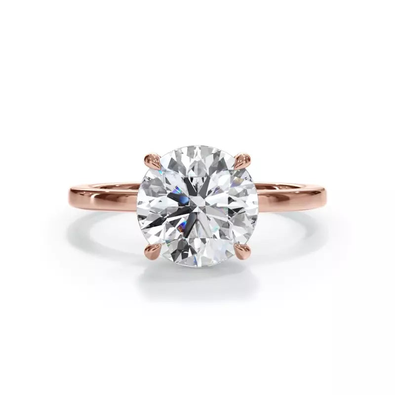 14k Gold Lab Diamond Solitaire Ring