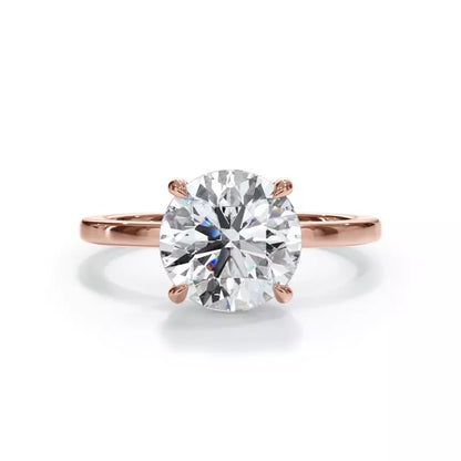 14k Gold Lab Diamond Solitaire Ring