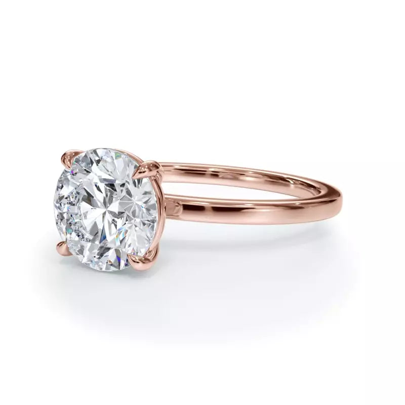 14k Gold Lab Diamond Solitaire Ring