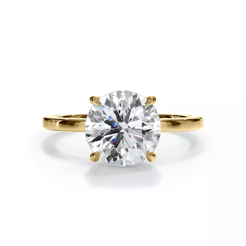 14k Gold Lab Diamond Solitaire Ring