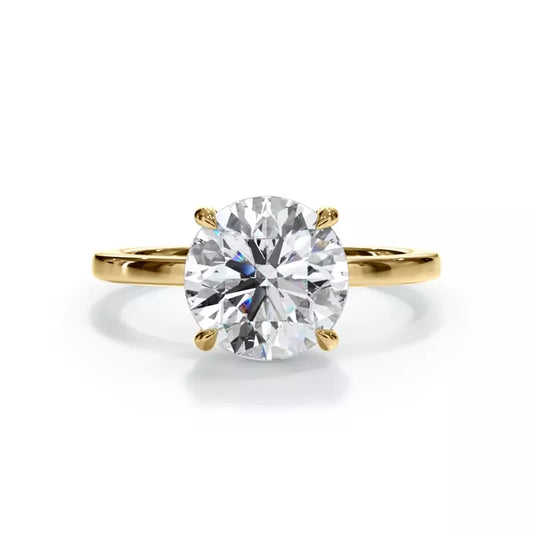 14k Gold Lab Diamond Solitaire Ring