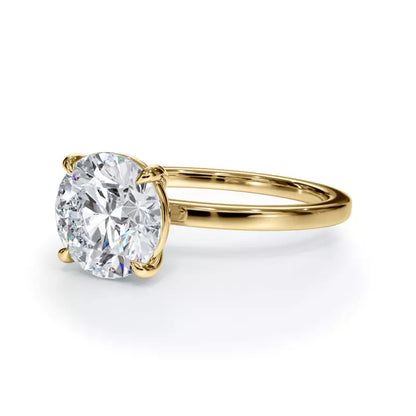 14k Gold Lab Diamond Solitaire Ring