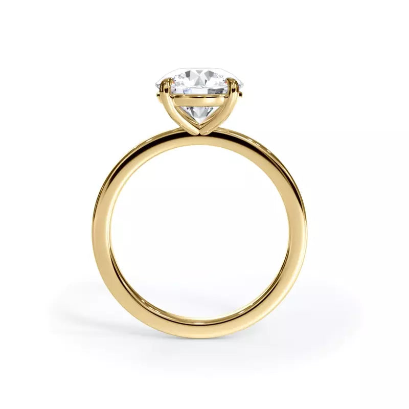 14k Gold Lab Diamond Solitaire Ring