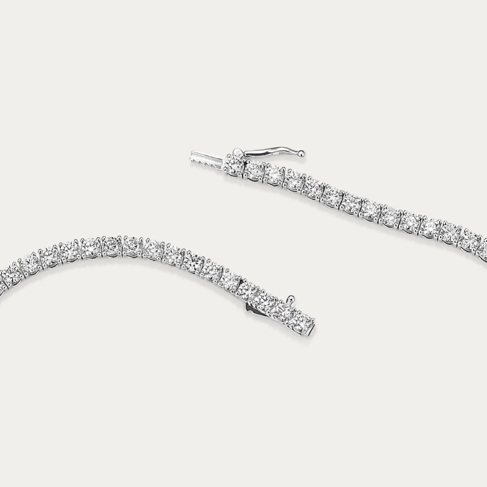 14k Gold 12 ct Lab-grown Diamond Tennis Necklace