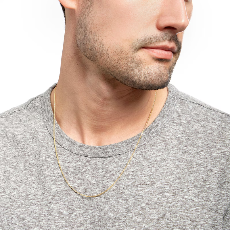 14k Gold 1.1 mm Wheat Chain Necklace