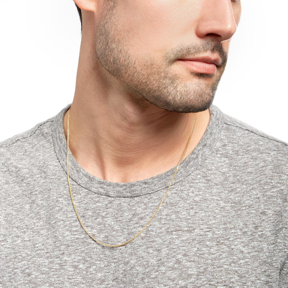 14k Gold 1.1 mm Wheat Chain Necklace