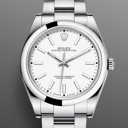 Rolex Oyster Perpetual 39mm White Dial 114300