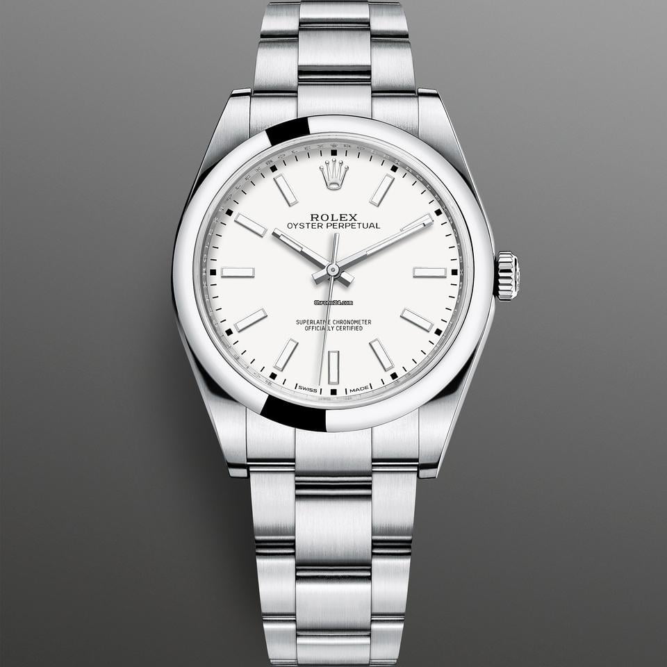 Rolex Oyster Perpetual 39mm White Dial 114300