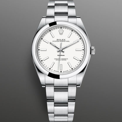 Rolex Oyster Perpetual 39mm White Dial 114300