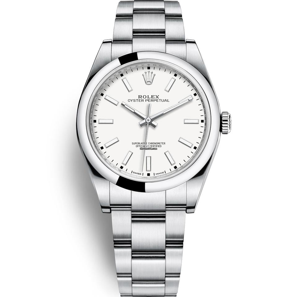 Rolex Oyster Perpetual 39mm White Dial 114300