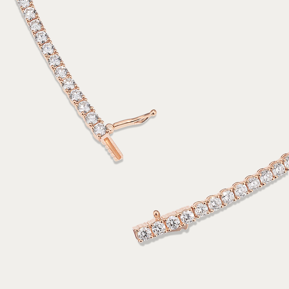 14k Gold 5 ct Lab Diamond Tennis Bracelet