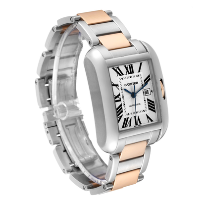 Cartier Tank Anglaise Large Steel Rose Gold - White Dial W5310037