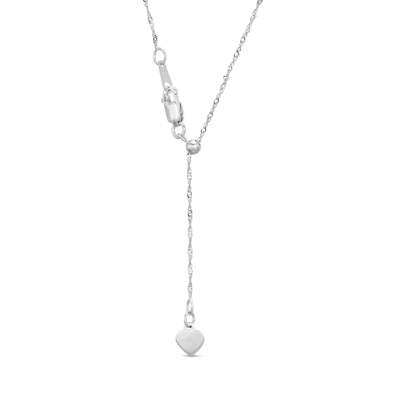 14k Gold 1mm Singapore Chain Necklace