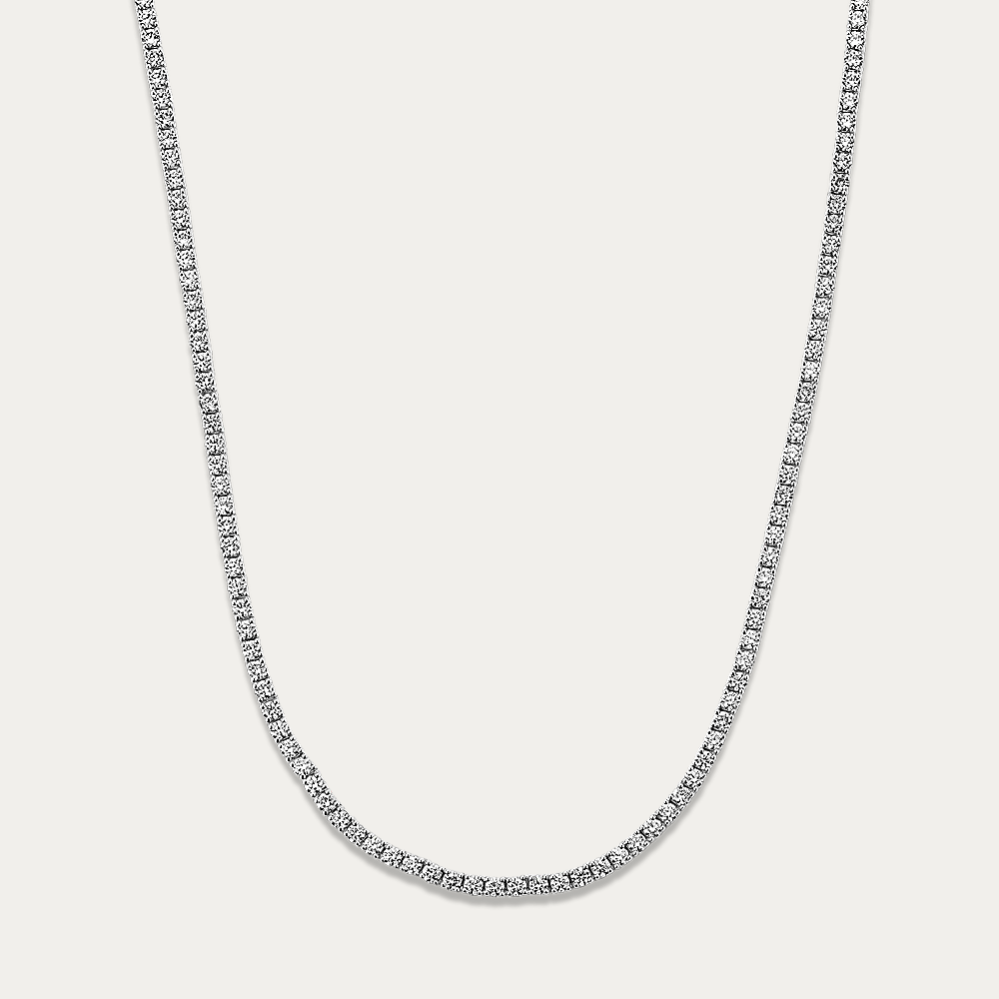 14k Gold 4 ct Lab-grown Diamond Tennis Necklace