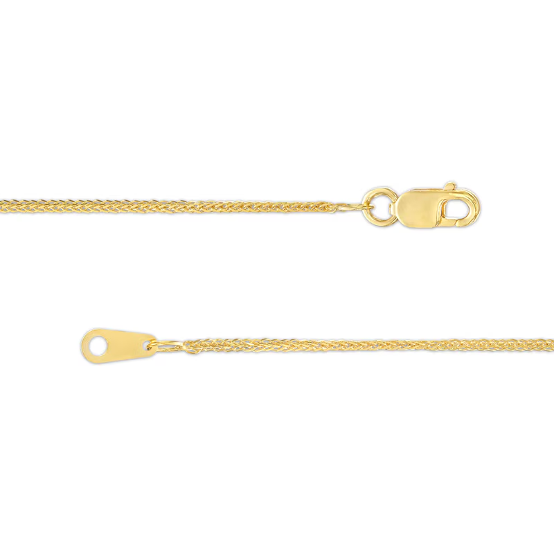 14k Gold 0.85 mm Wheat Chain Necklace