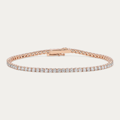 14k Gold 2 3/4 ct Lab Diamond Tennis Bracelet