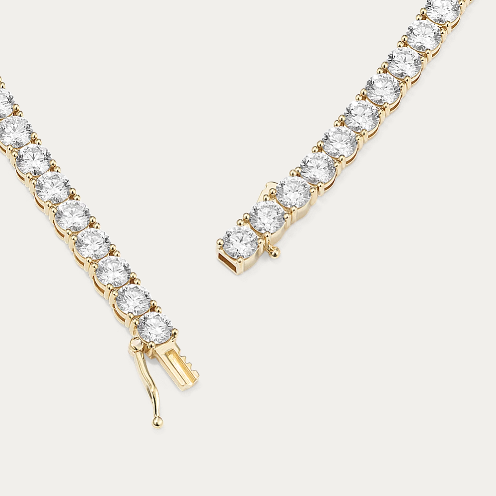 14k Gold 9 3/4 ct Lab Diamond Tennis Bracelet