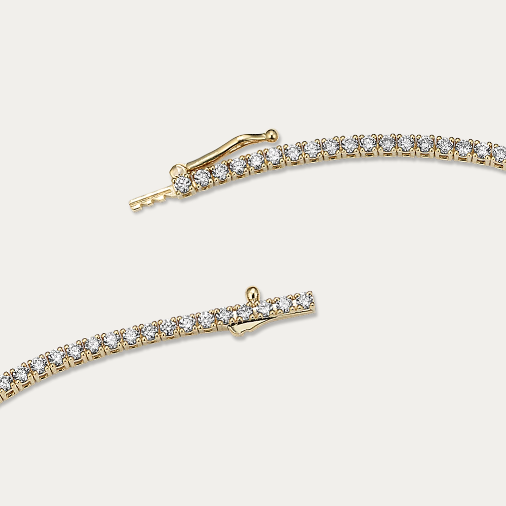 14k Gold 4 ct Lab-grown Diamond Tennis Necklace