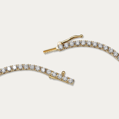 14k Gold 7 ct Lab-grown Diamond Tennis Necklace