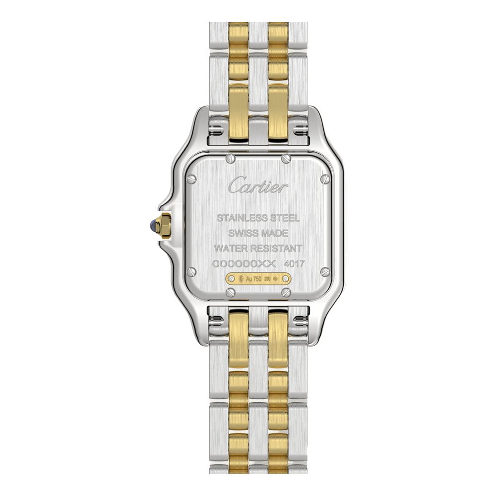 Panthère de Cartier, Yellow Gold & Steel, Medium -  White Dial W2PN0007