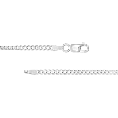 14k Gold 2mm Curb Chain Necklace