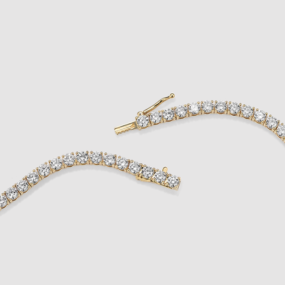 14k Gold 15 ct Lab-grown Diamond Tennis Necklace
