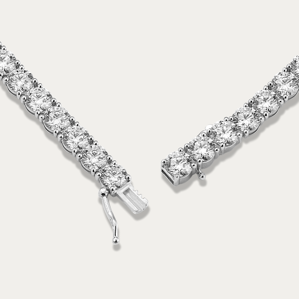 14k Gold 13 3/4 ct Lab Diamond Tennis Bracelet