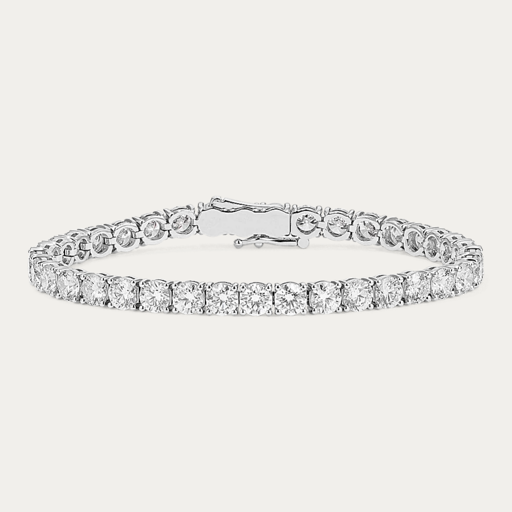 14k Gold 11 1/4 ct Lab Diamond Tennis Bracelet