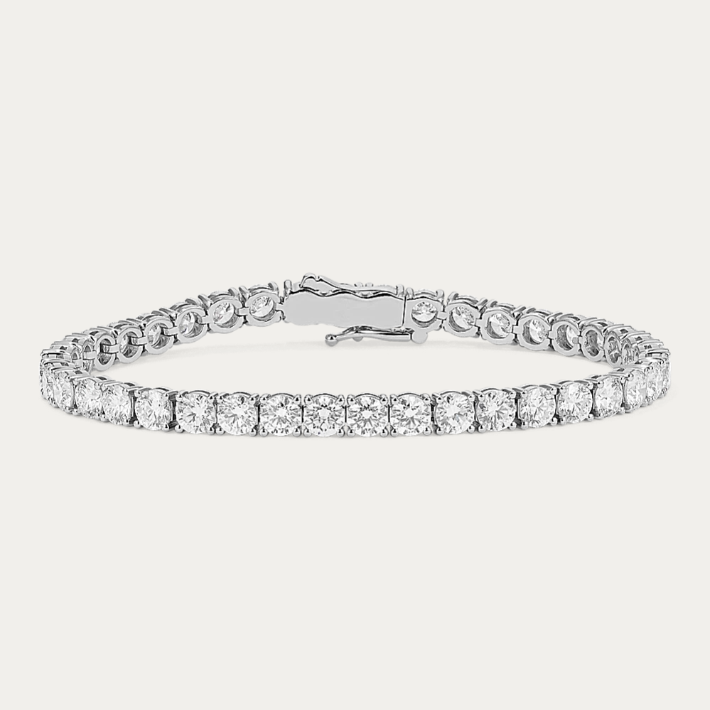 14k Gold 9 3/4 ct Lab Diamond Tennis Bracelet