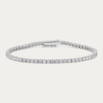 14k Gold 4 ct Lab Diamond Tennis Bracelet