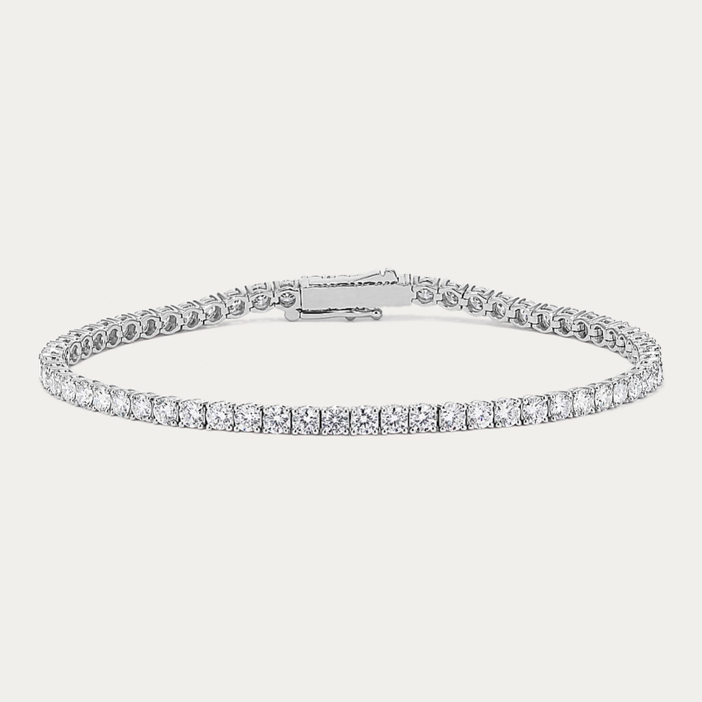 14k Gold 5 ct Lab Diamond Tennis Bracelet