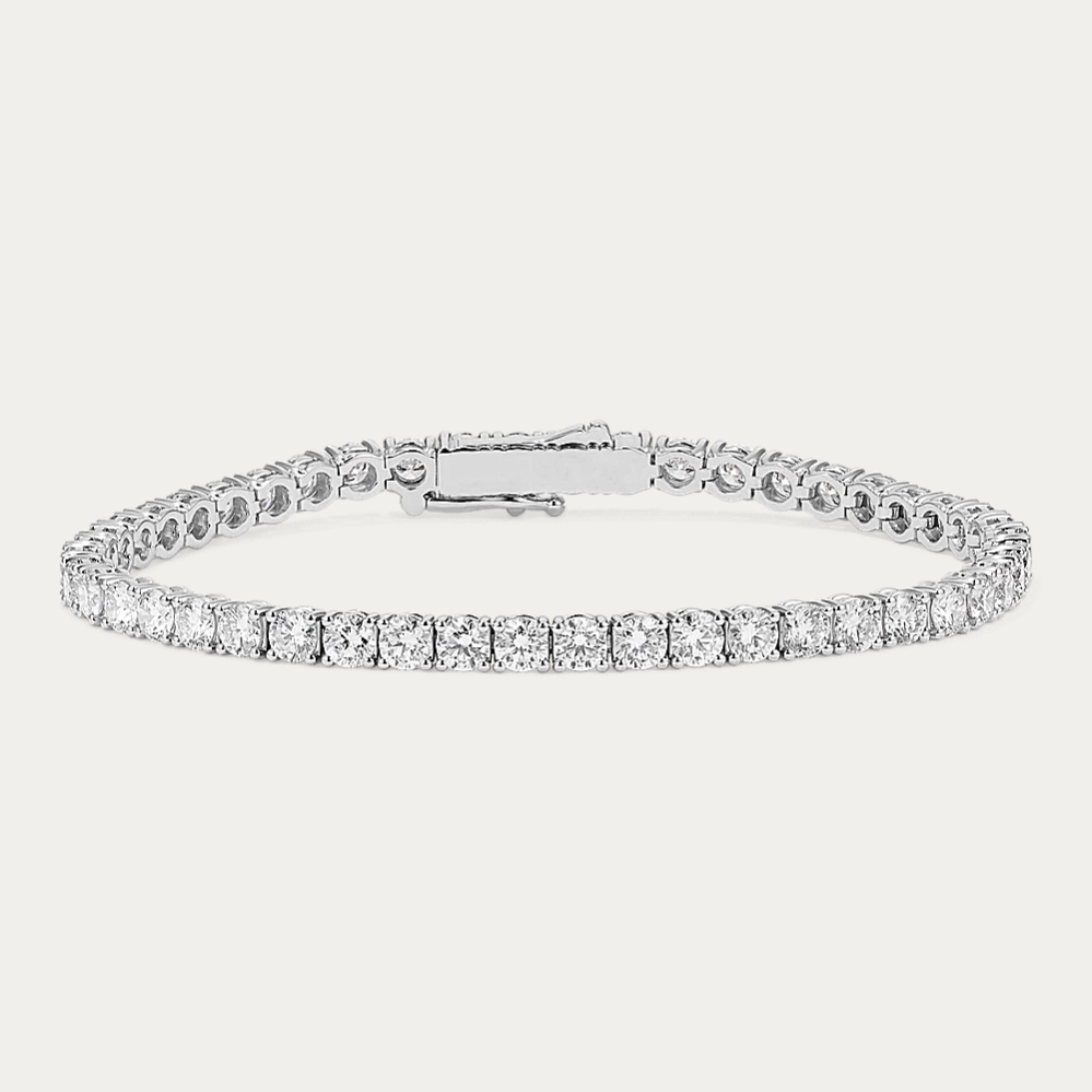 14k Gold 6 1/4 ct Lab Diamond Tennis Bracelet
