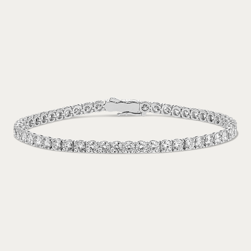 14k Gold 12 1/2 ct Lab Diamond Tennis Bracelet