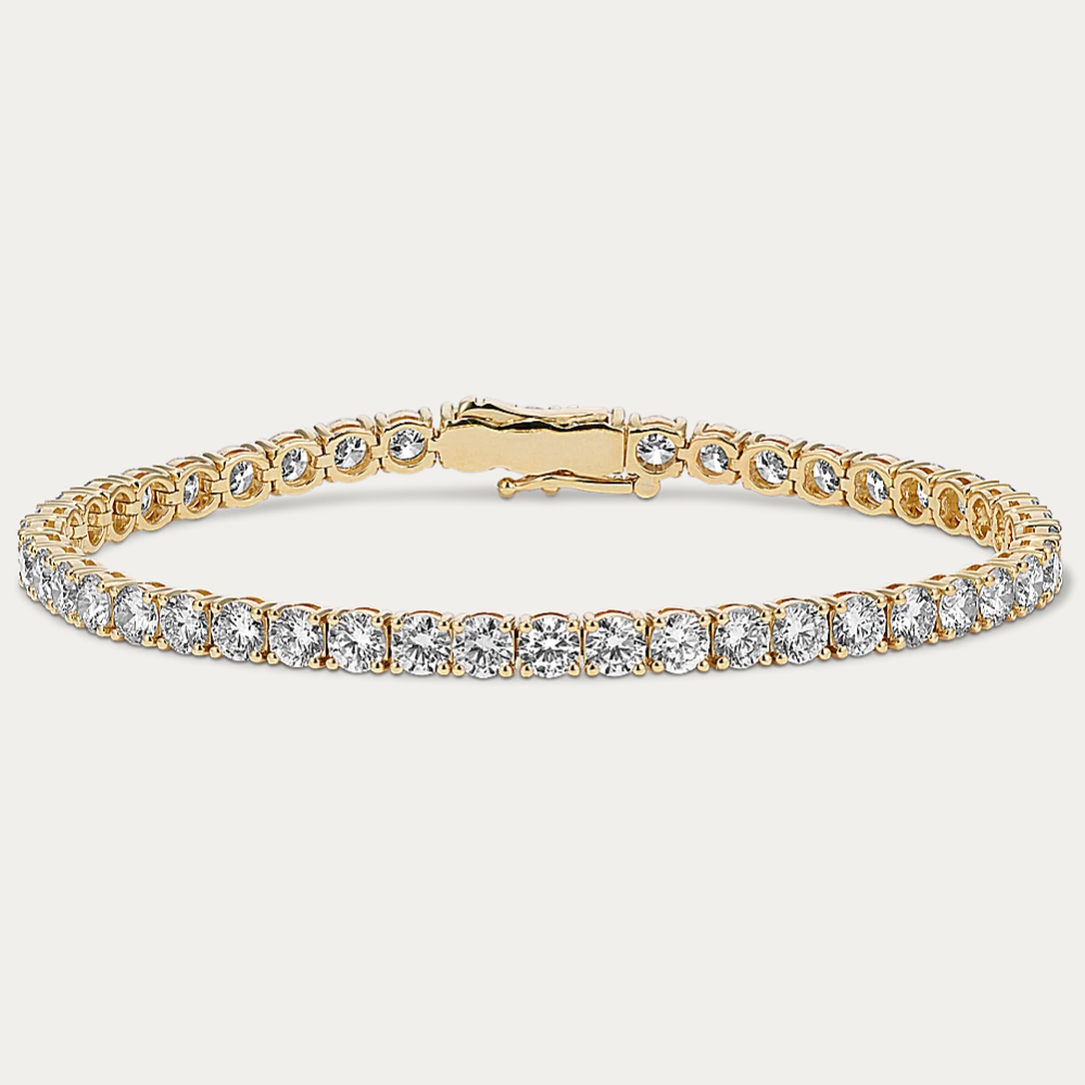 14k Gold 9 ct Lab Diamond Tennis Bracelet