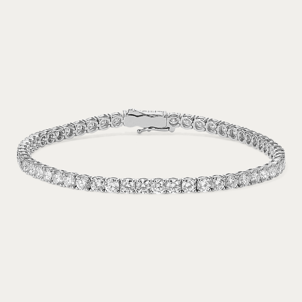 14k Gold 11 ct Lab Diamond Tennis Bracelet