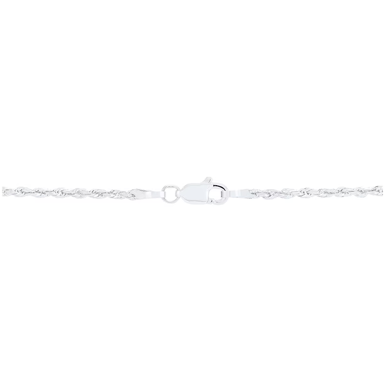 14k Gold 2.4mm Semi-Solid Round Rope Chain Necklace
