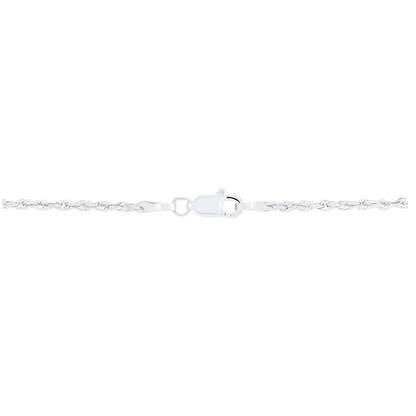 14k Gold 2.4mm Semi-Solid Round Rope Chain Necklace